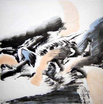 44 Vagues 1993  Encre sur papier 70 x 70cm